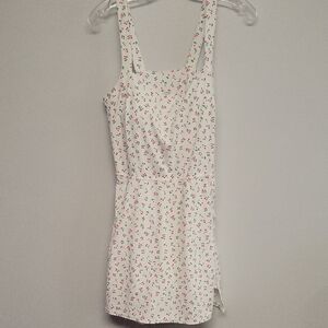 JoyLab White and Pink Floral One Piece